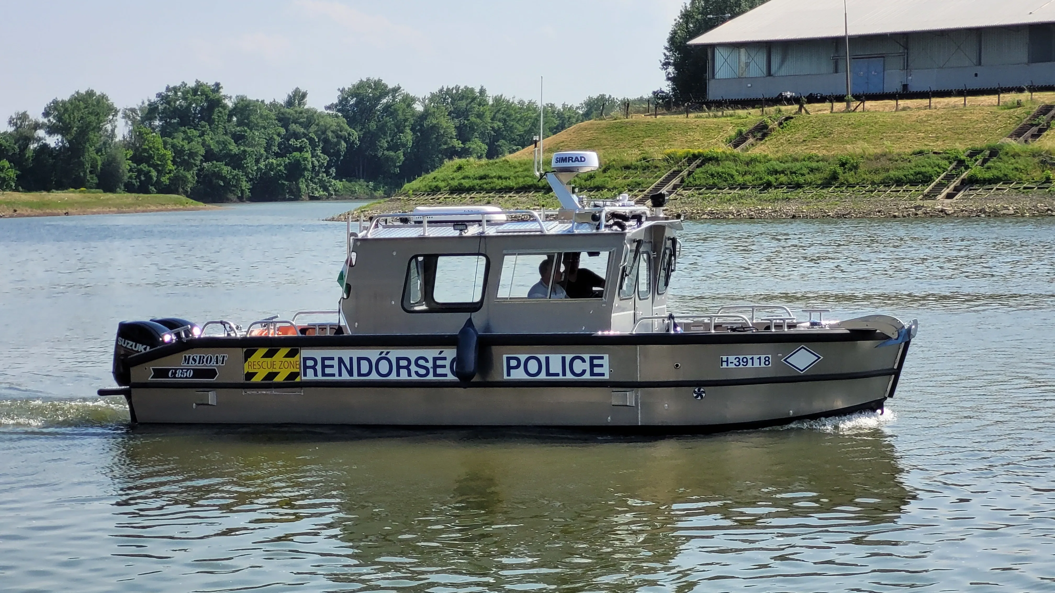 MS Boat alumínium rendőrségi hajó
